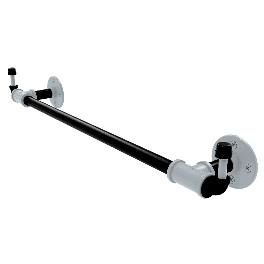 Hardwood Collection Towel Bar with Integrated Hooks San Antonio Edition