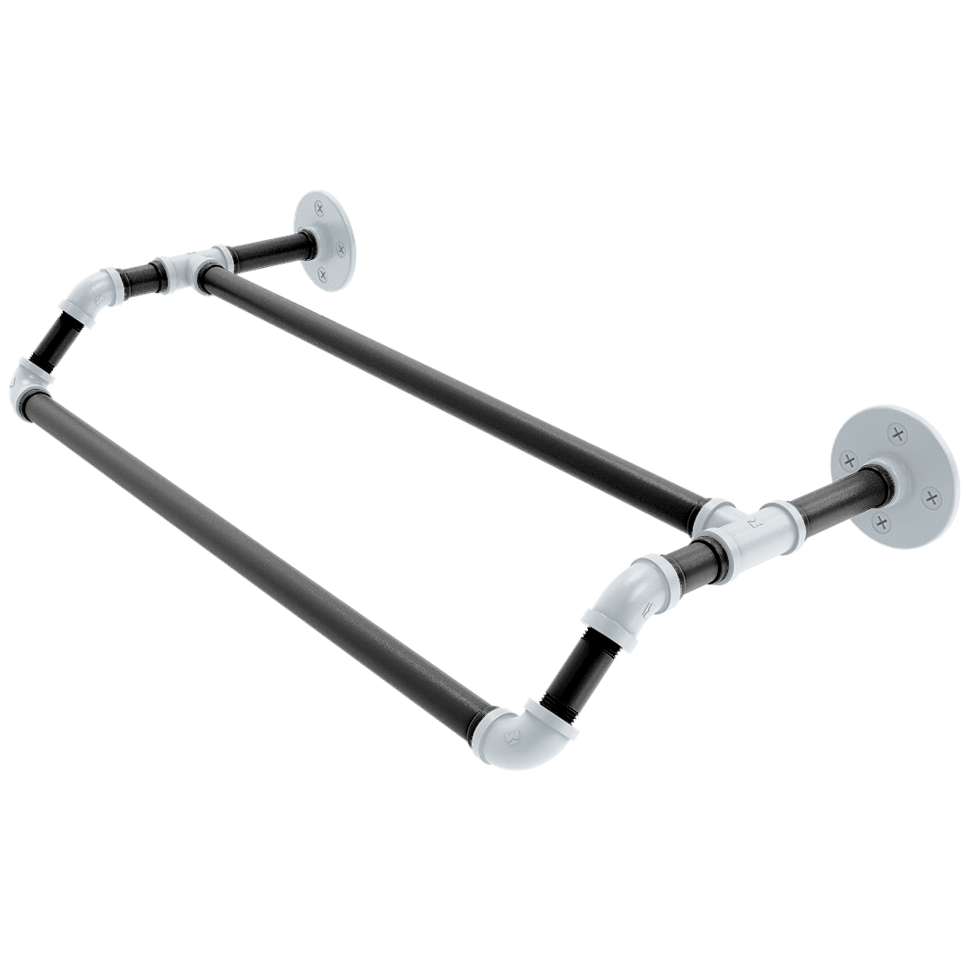 Hardwood Collection Double Towel Bar San Antonio Edition