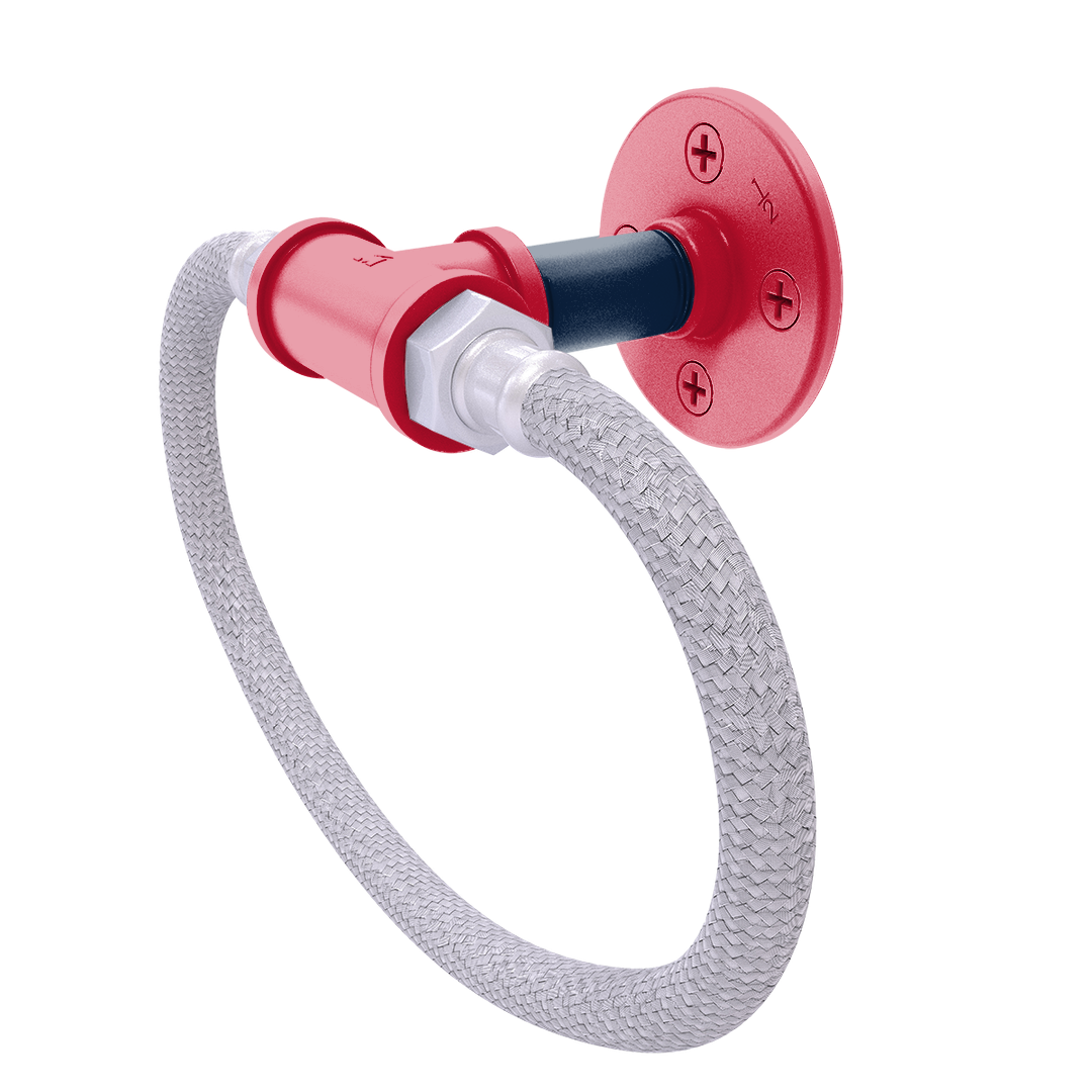 Hardwood Collection Towel Ring with Stainless Steel Braided Ring New Orleans Edition