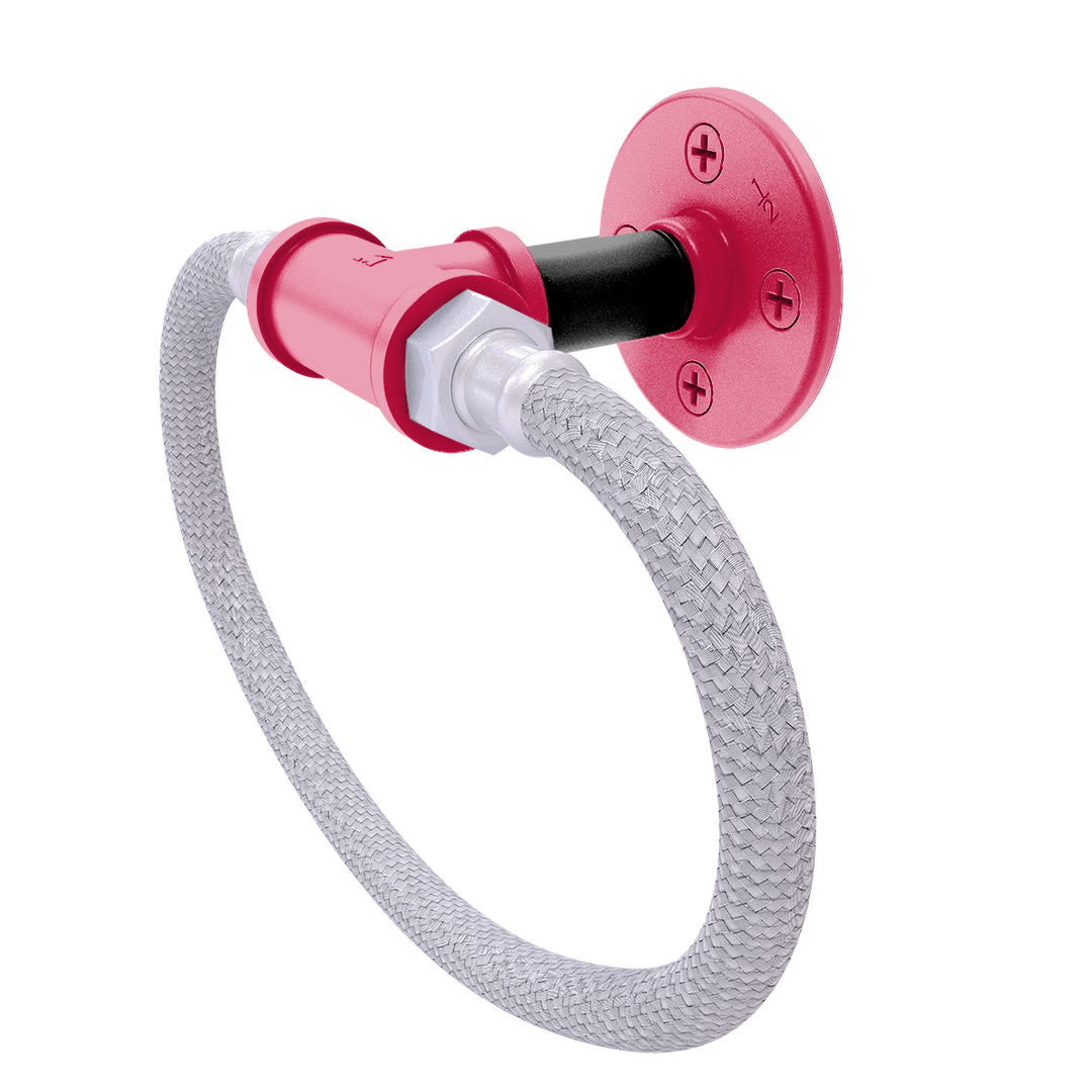 Hardwood Collection Towel Ring with Stainless Steel Braided Ring Toronto Edition