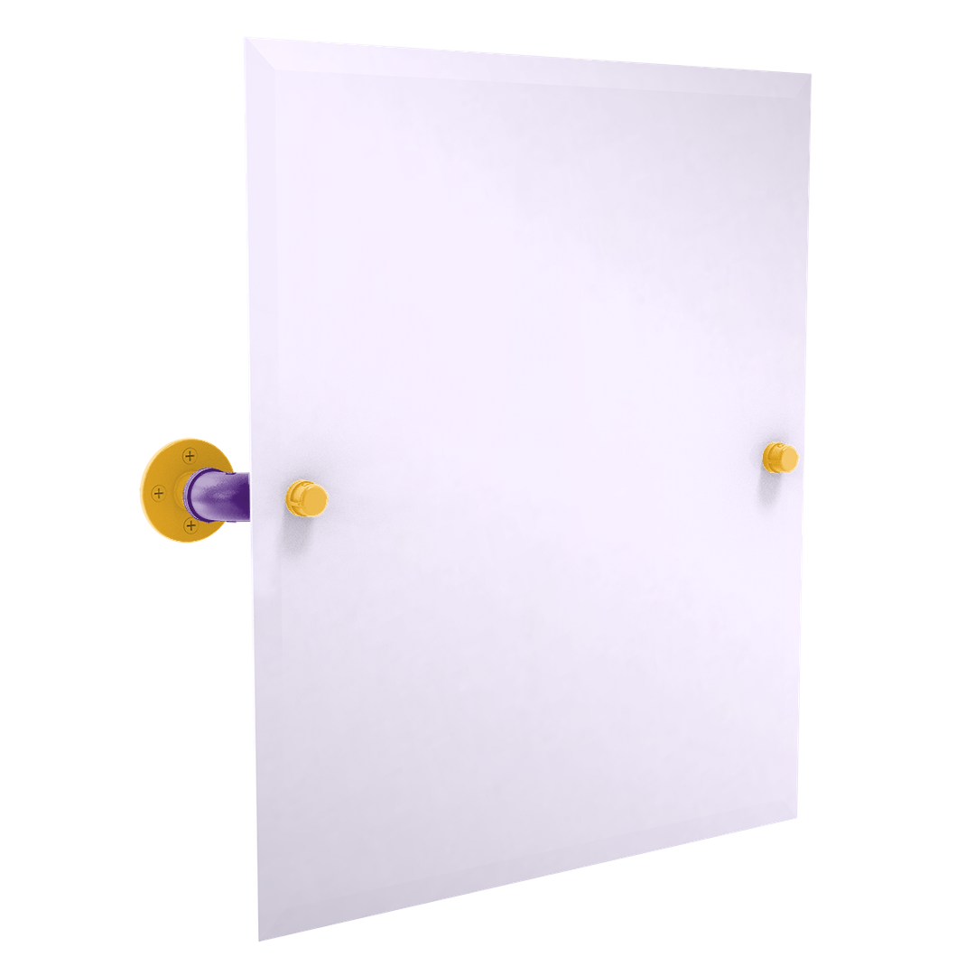 Hardwood Collection Frameless Rectangular Wall Mounted Tilt Mirror Los Angeles Hollywood Edition