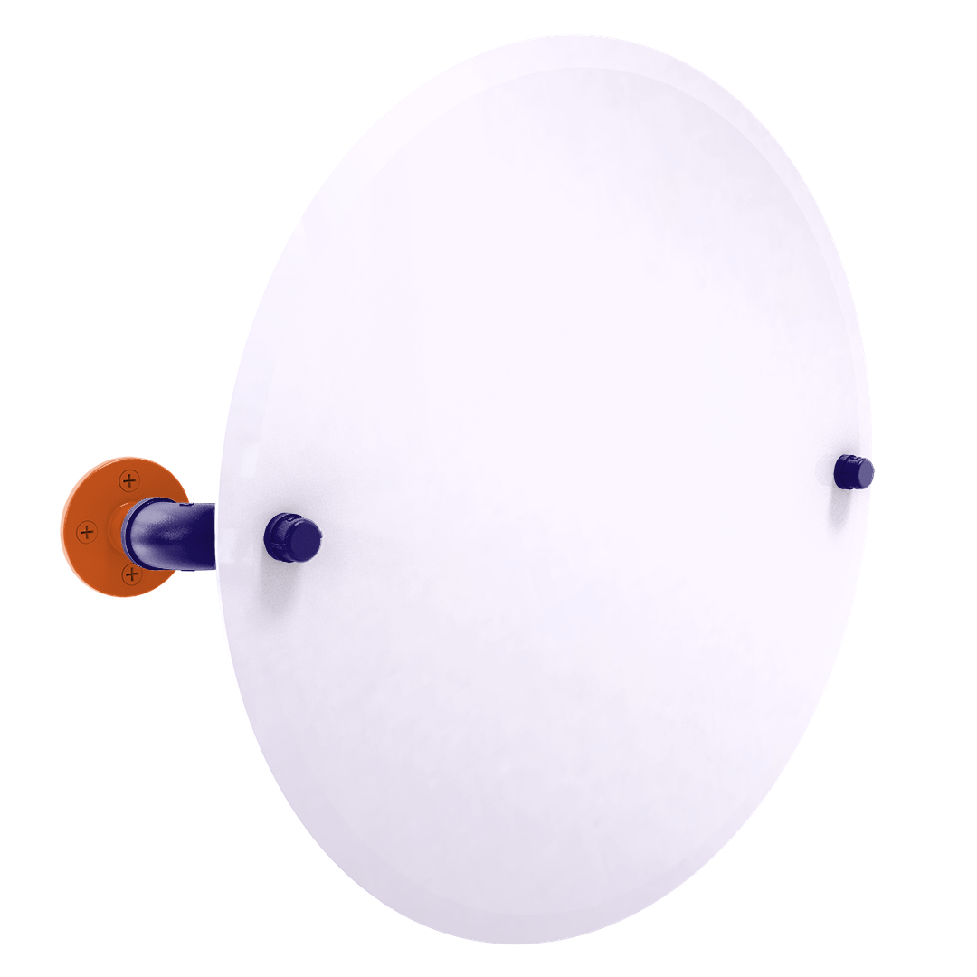 Hardwood Collection Frameless Round Wall Mounted Tilt Mirror Phoenix Edition