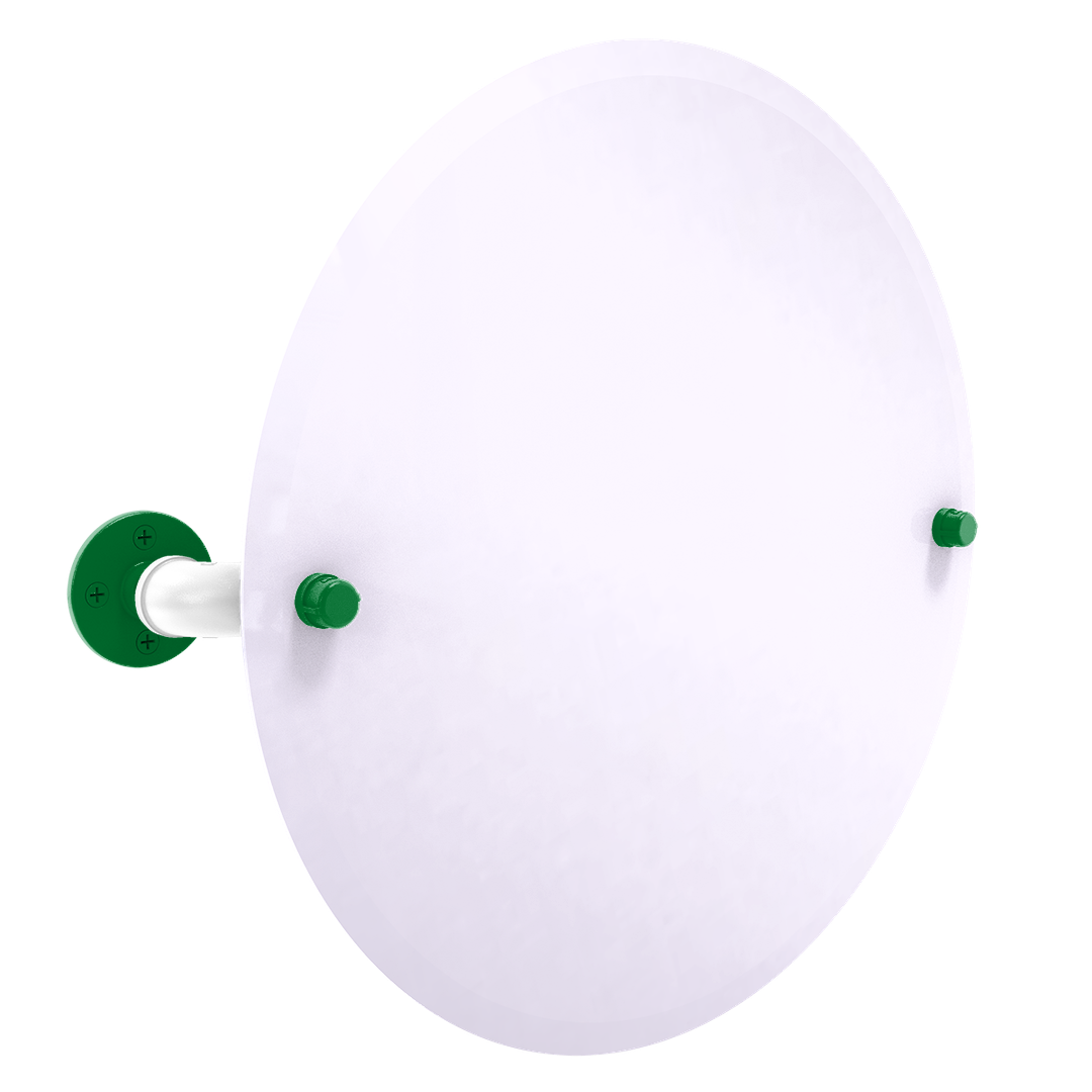 Hardwood Collection Frameless Oval Wall Mounted Tilt Mirror Boston Edition