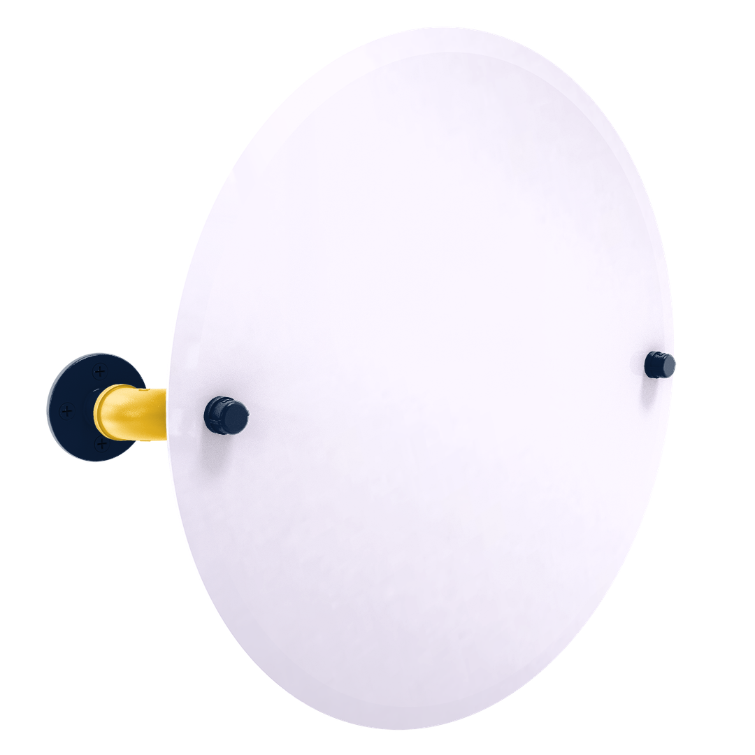 Hardwood Collection Frameless Oval Wall Mounted Tilt Mirror Denver Edition