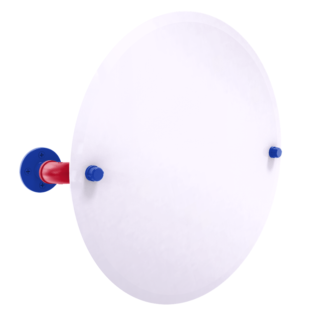 Hardwood Collection Frameless Oval Wall Mounted Tilt Mirror Detroit Edition