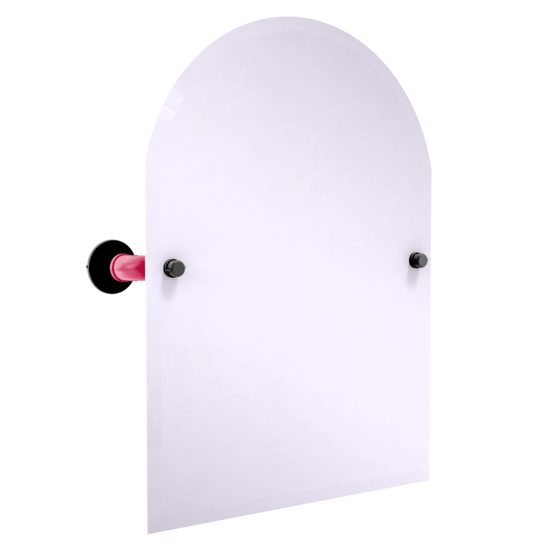 Hardwood Collection Frameless Arched Top Wall Mounted Tilt Mirror Chicago Edition