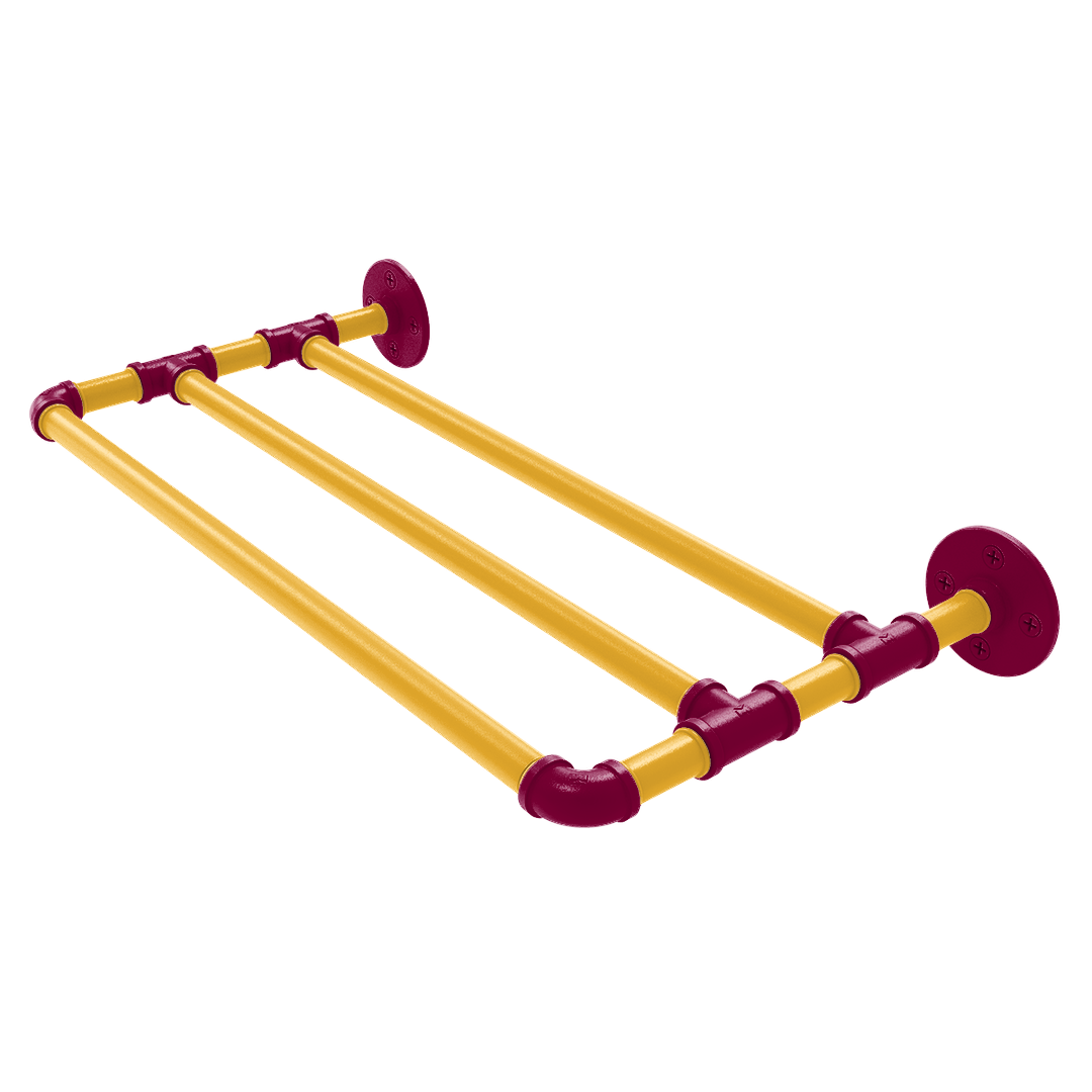 Hardwood Collection Wall Mounted Towel Shelf Cleveland Edition