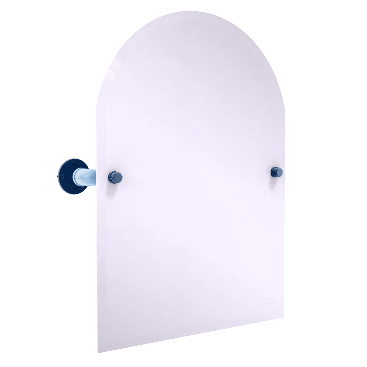 Diamond Collection Frameless Arched Top Wall Mounted Tilt Mirror Tampa Bay Edition