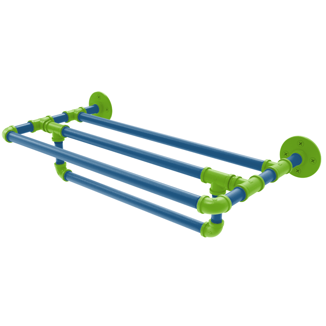 Hardwood Collection Wall Mounted Towel Shelf with Towel Bar Minnesota Edition