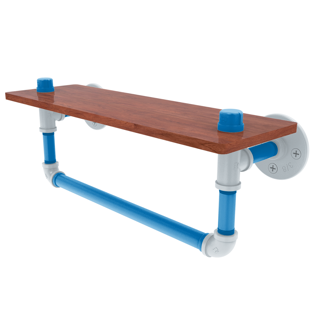 Hardwood Collection Wood Shelf with Towel Bar Orlando Edition