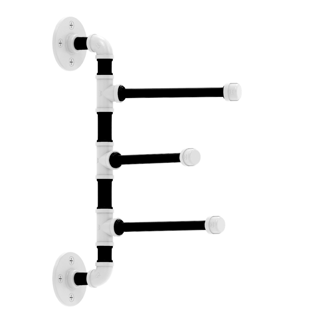 Hardwood Collection 3 Swing Arm Vertical Towel Bar Brooklyn Edition