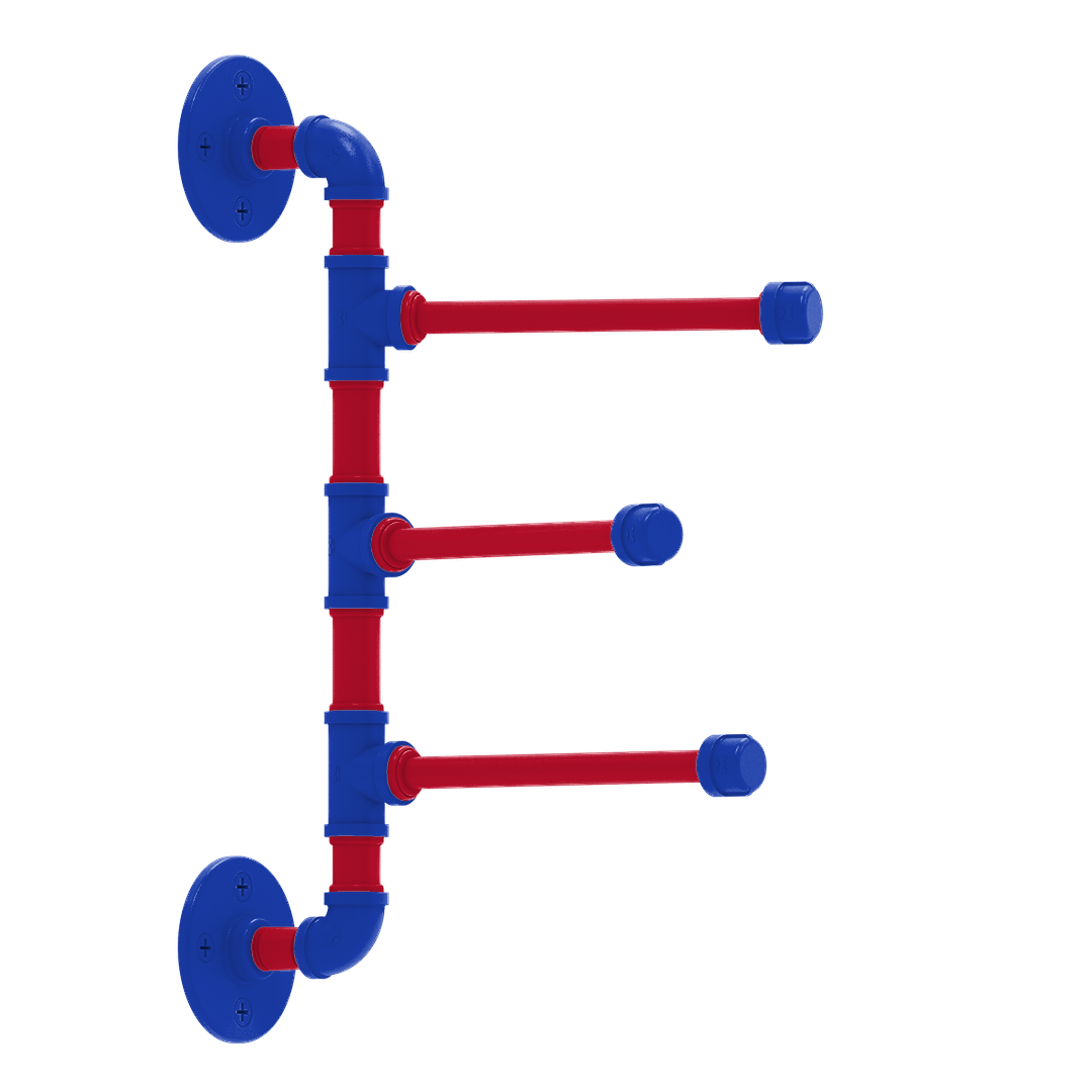 Hardwood Collection 3 Swing Arm Vertical Towel Bar Detroit Edition