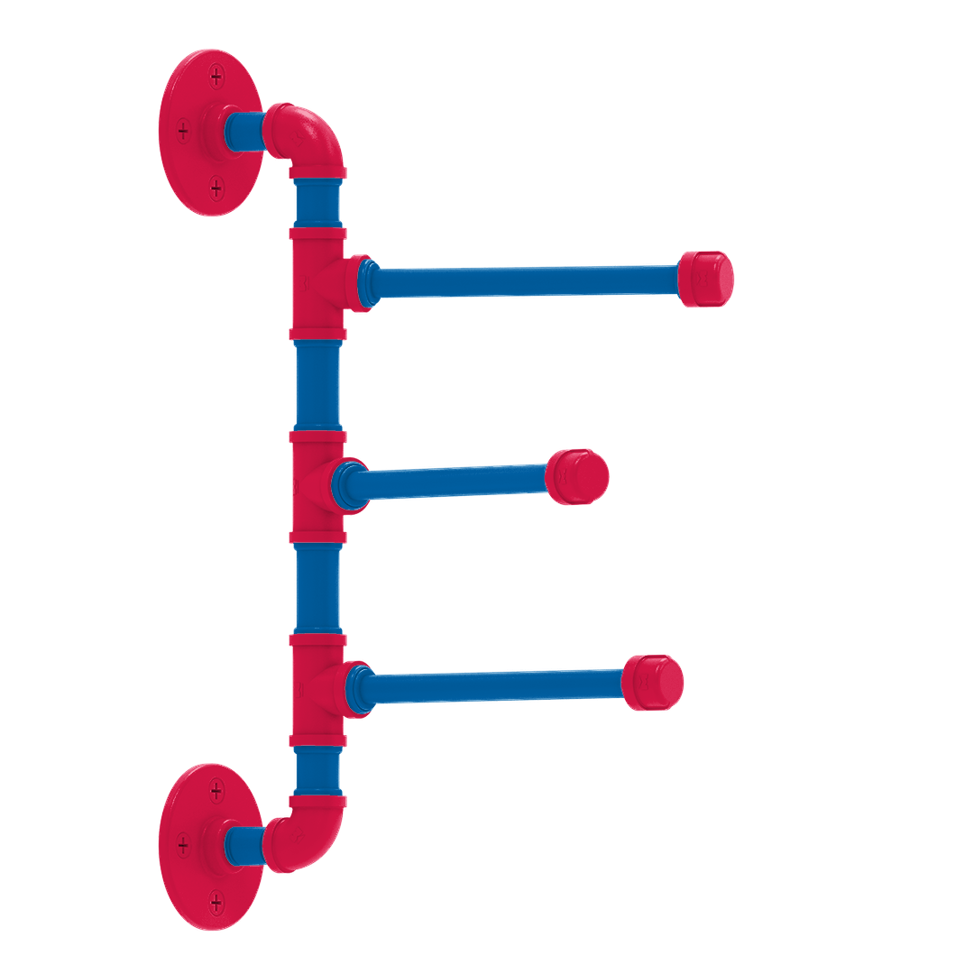 Hardwood Collection 3 Swing Arm Vertical Towel Bar Philadelphia Edition