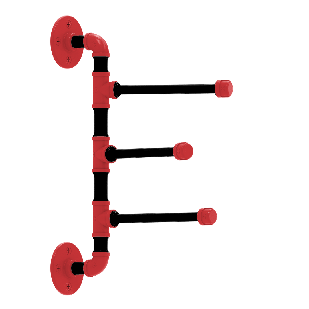Hardwood Collection 3 Swing Arm Vertical Towel Bar Portland Edition