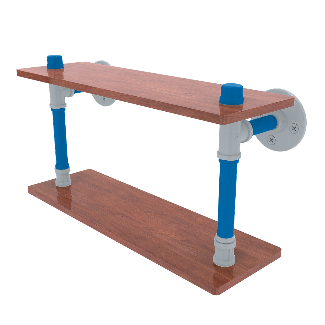 Hardwood Collection Wood Double Shelf Orlando Edition