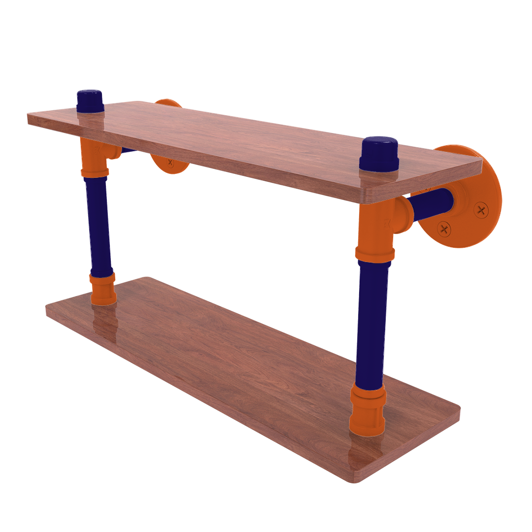 Hardwood Collection Wood Double Shelf Phoenix Edition