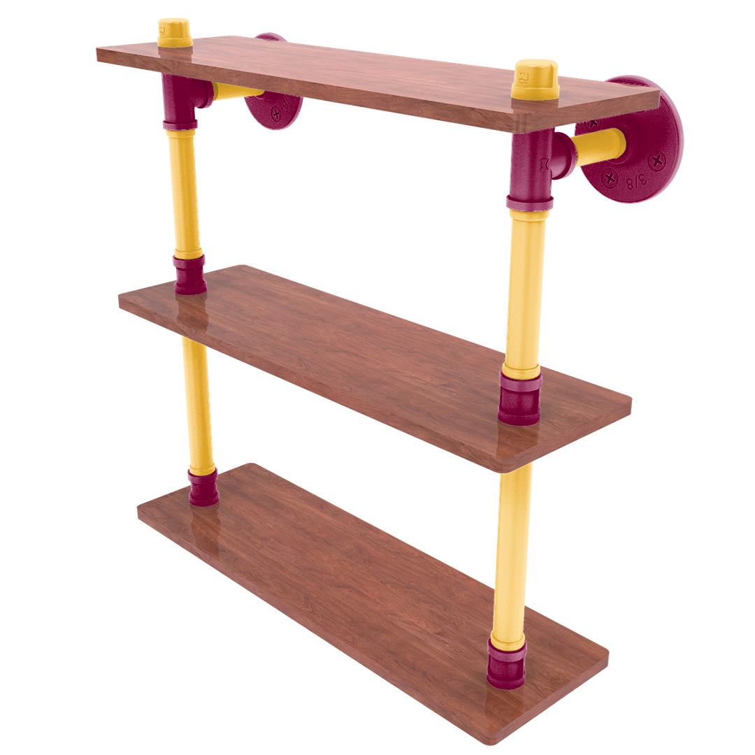 Hardwood Collection Ironwood Triple Shelf Cleveland Edition