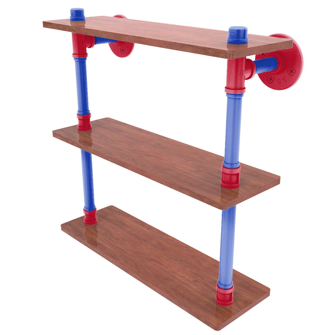 Hardwood Collection Ironwood Triple Shelf Detroit Edition
