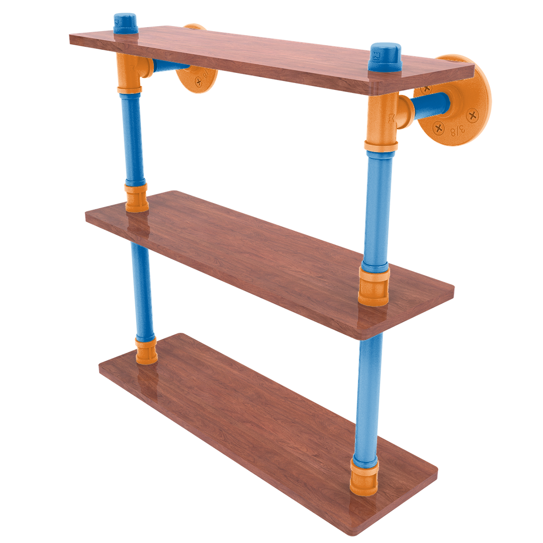 Hardwood Collection Ironwood Triple Shelf New York Edition