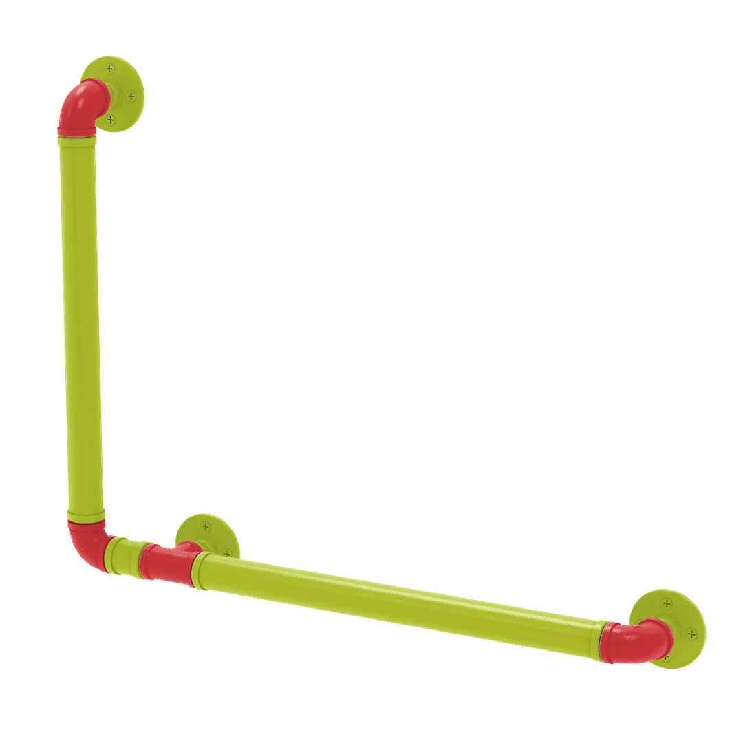 Hardwood Collection 90 Degree Grab Bar Left Hand Atlanta Edition