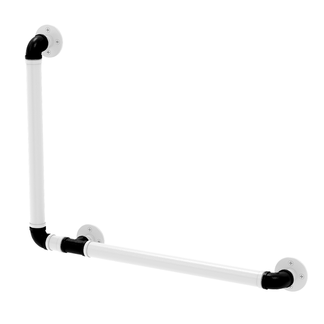 Hardwood Collection 90 Degree Grab Bar Left Hand Brooklyn Edition