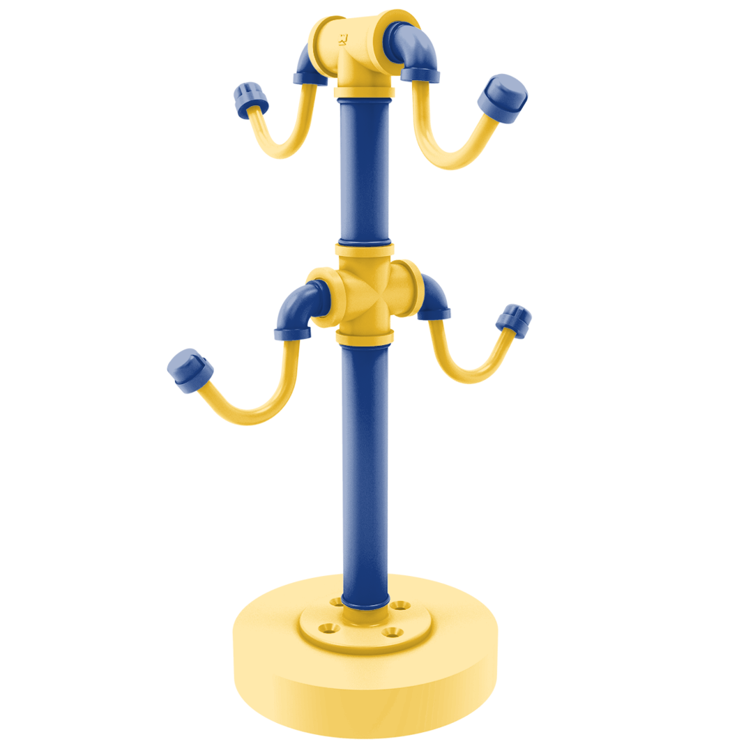 Hardwood Collection Countertop 4 Coffee Mug Holder Golden State Edition