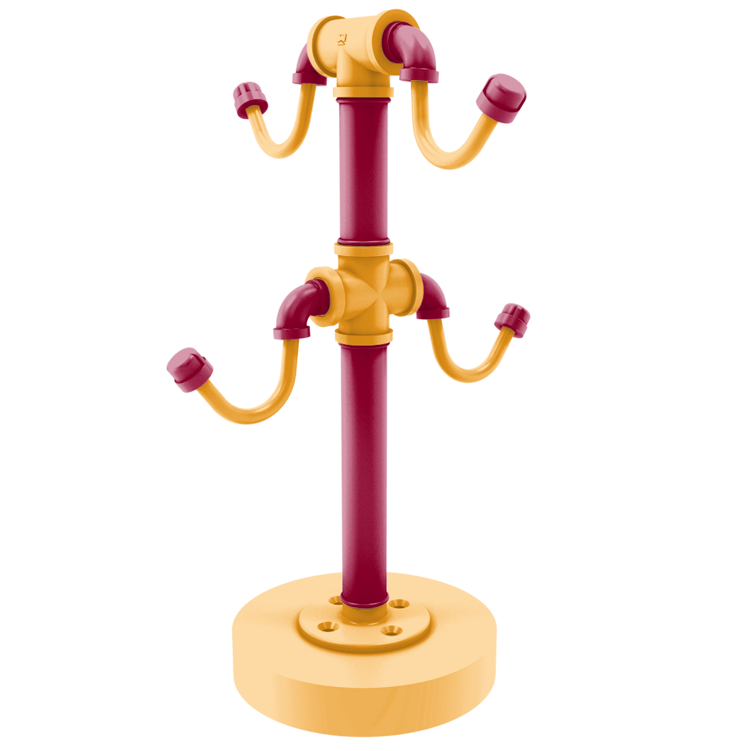 Hardwood Collection Countertop 4 Coffee Mug Holder Miami Edition