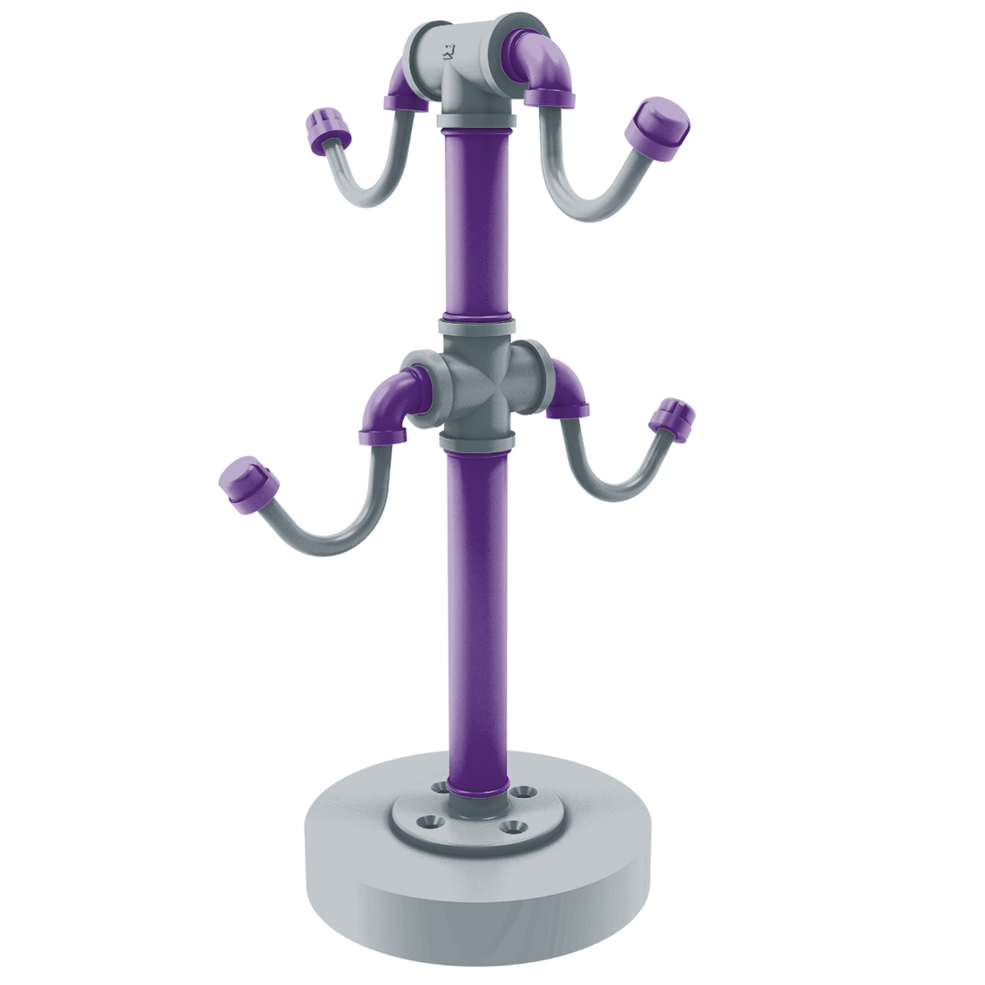 Hardwood Collection Countertop 4 Coffee Mug Holder Sacramento Edition