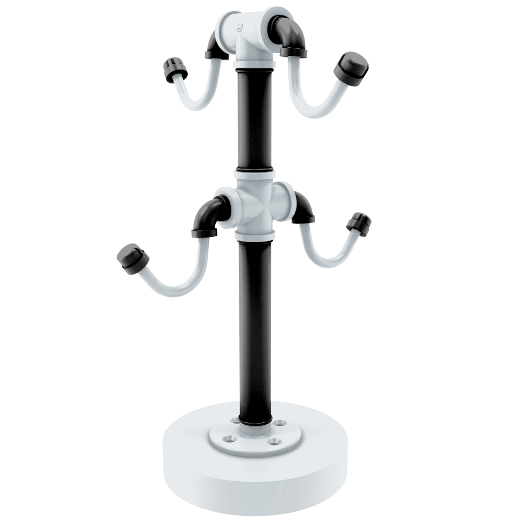 Hardwood Collection Countertop 4 Coffee Mug Holder San Antonio Edition