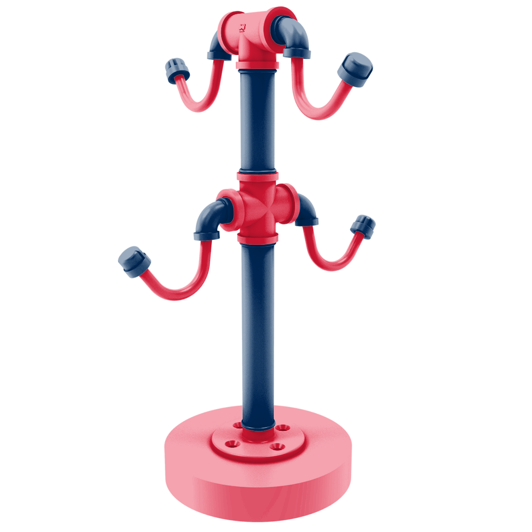 Hardwood Collection Countertop 4 Coffee Mug Holder Washington Edition