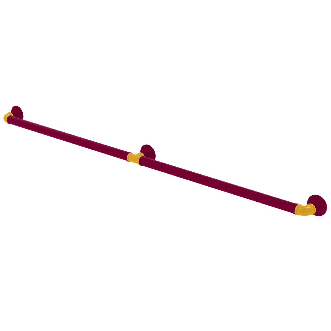 Hardwood Collection Extended 3 Post Grab Bar Cleveland Edition