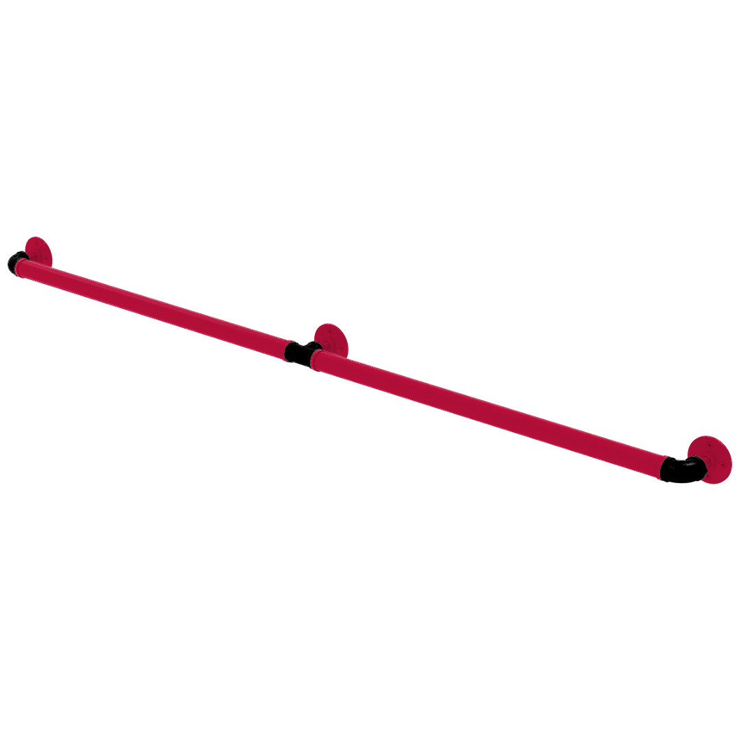 Hardwood Collection Extended 3 Post Grab Bar Houston Edition
