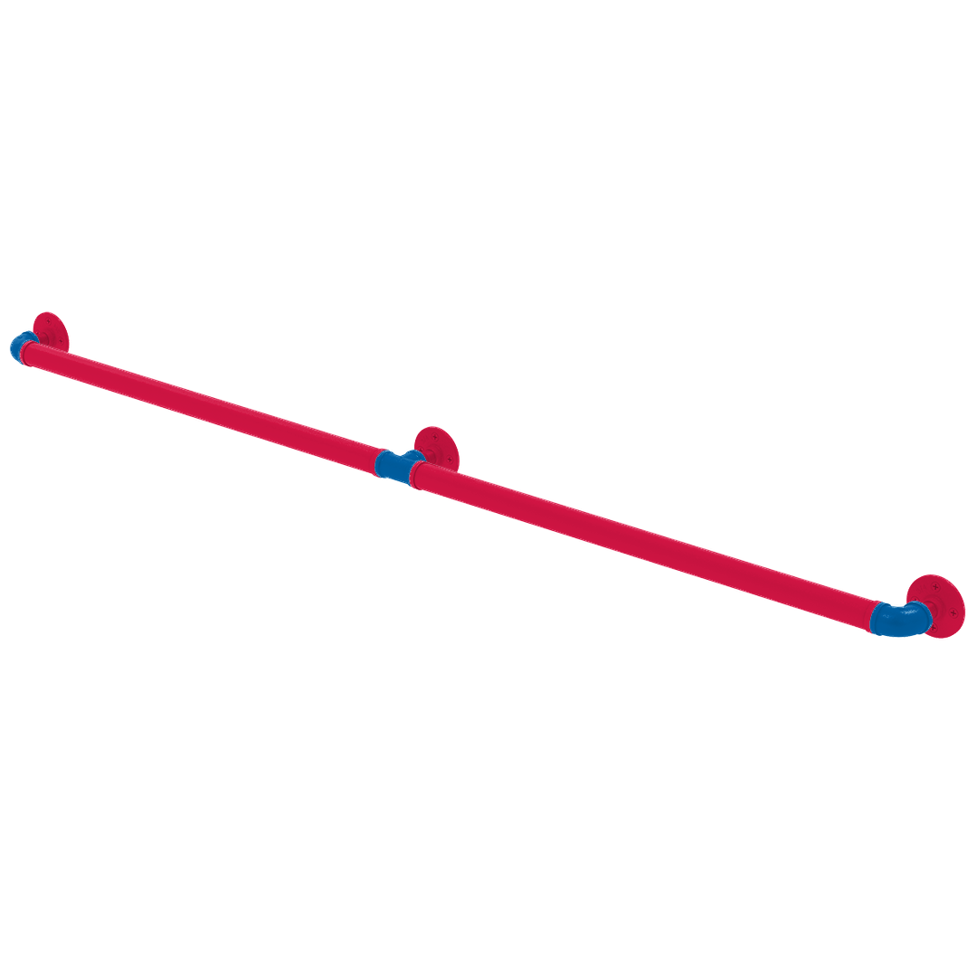 Hardwood Collection Extended 3 Post Grab Bar Philadelphia Edition