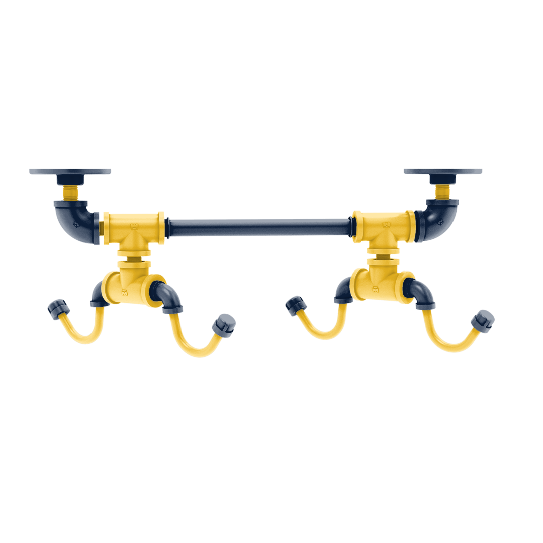 Hardwood Collection Under Cabinet 4 Coffee Mug Rack Denver Edition