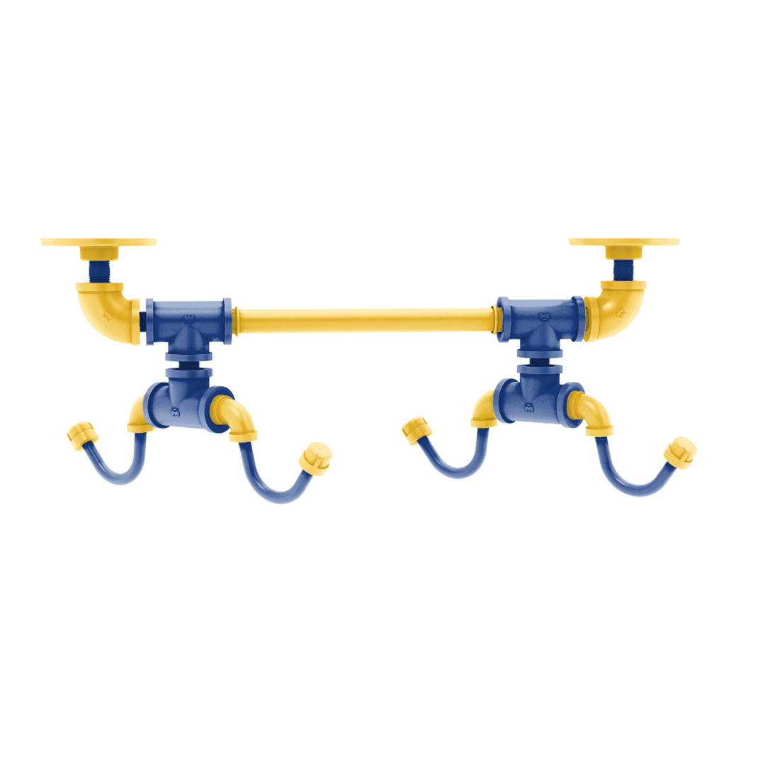 Hardwood Collection Under Cabinet 4 Coffee Mug Rack Golden State Edition