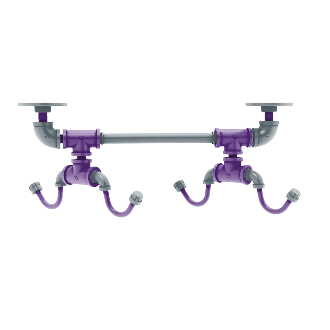 Hardwood Collection Under Cabinet 4 Coffee Mug Rack Sacramento Edition