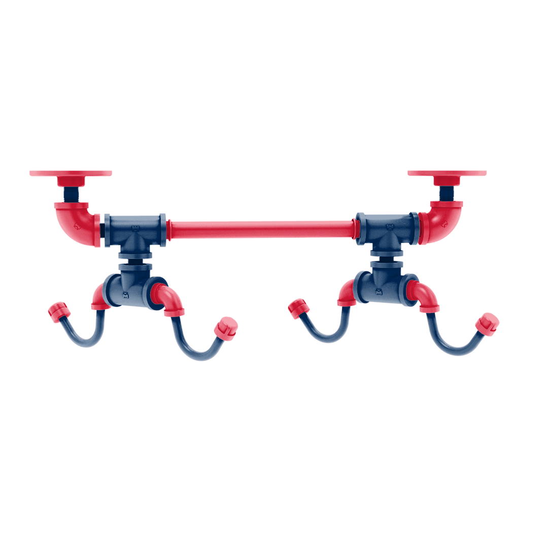 Hardwood Collection Under Cabinet 4 Coffee Mug Rack Washington Edition