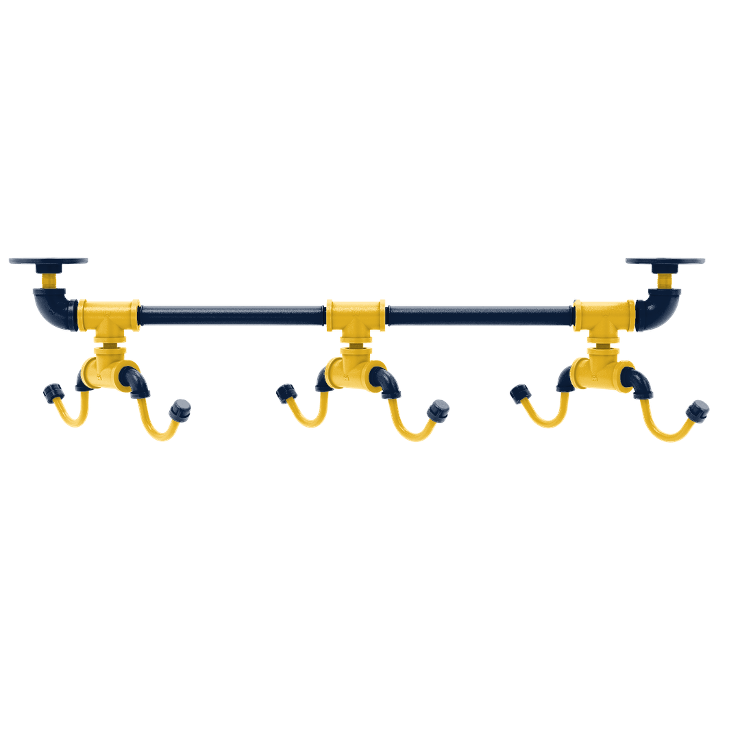 Hardwood Collection Under Cabinet 6 Coffee Mug Rack Denver Edition