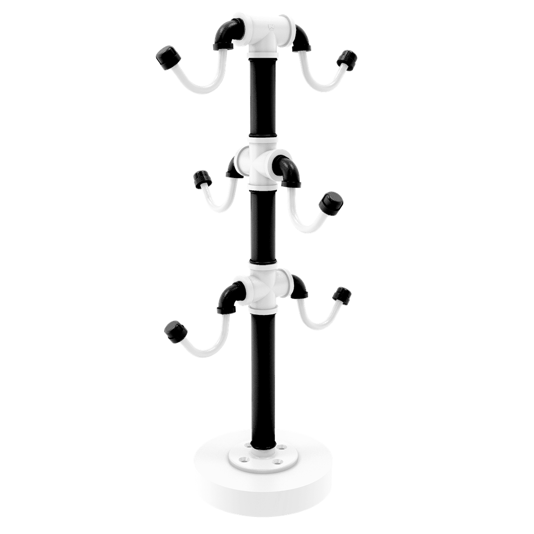 Hardwood Collection Countertop 6 Coffee Mug Holder Brooklyn Edition