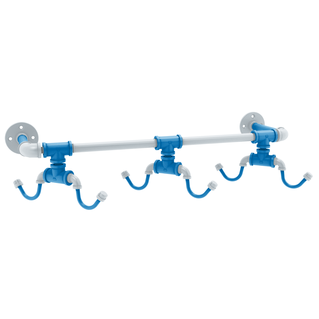 Hardwood Collection Wall Mounted 6 Coffee Mug Rack Orlando Edition