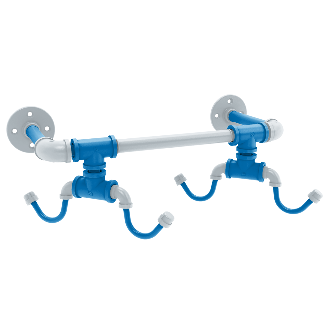 Hardwood Collection Wall Mounted 4 Coffee Mug Rack Orlando Edition