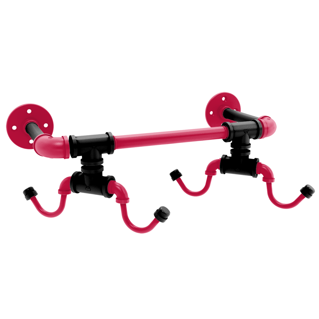 Hardwood Collection Wall Mounted 4 Coffee Mug Rack Toronto Edition