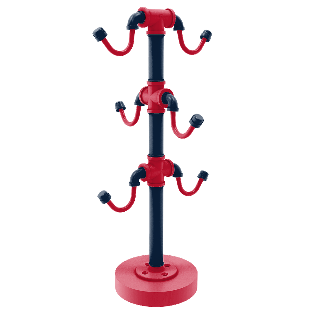 Hardwood Collection Countertop 6 Coffee Mug Holder New Orleans Edition