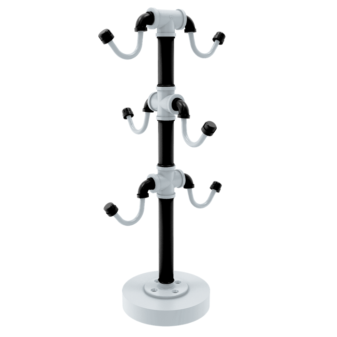 Hardwood Collection Countertop 6 Coffee Mug Holder San Antonio Edition