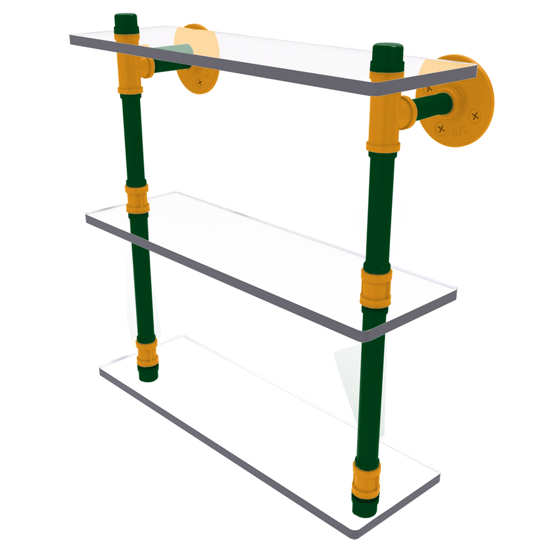 Hardwood Collection Triple Glass Shelf Utah Edition