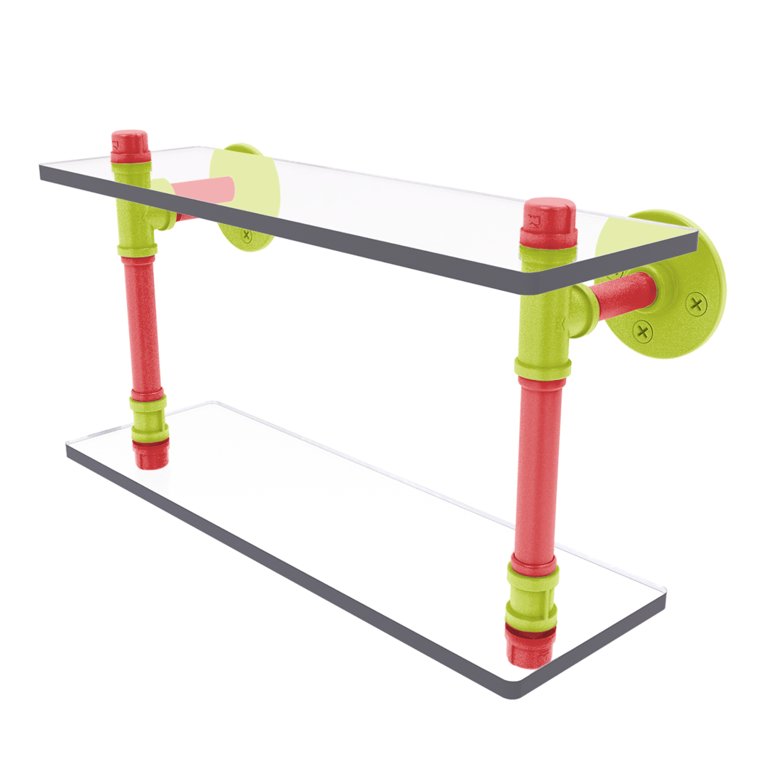 Hardwood Collection Double Glass Shelf Atlanta Edition