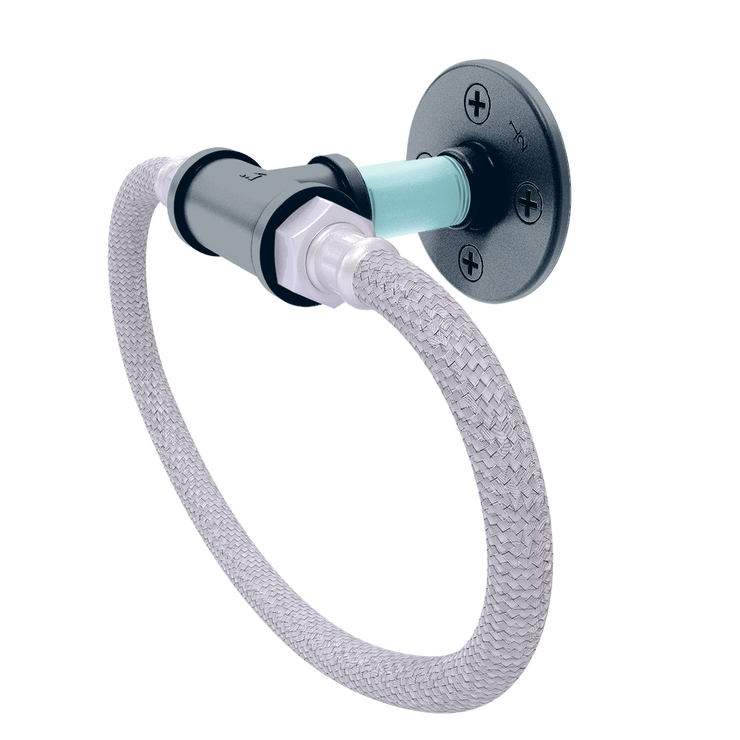 Slapshot Collection Towel Ring with Stainless Steel Braided Ring Seattle Edition