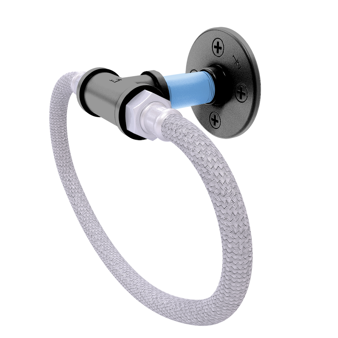 Slapshot Collection Towel Ring with Stainless Steel Braided Ring Utah Edition