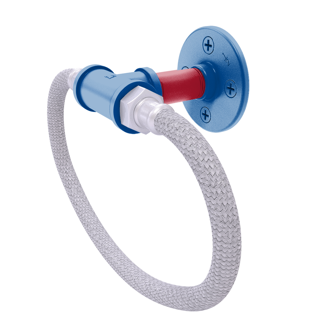 Slapshot Collection Towel Ring with Stainless Steel Braided Ring Winnipeg Edition