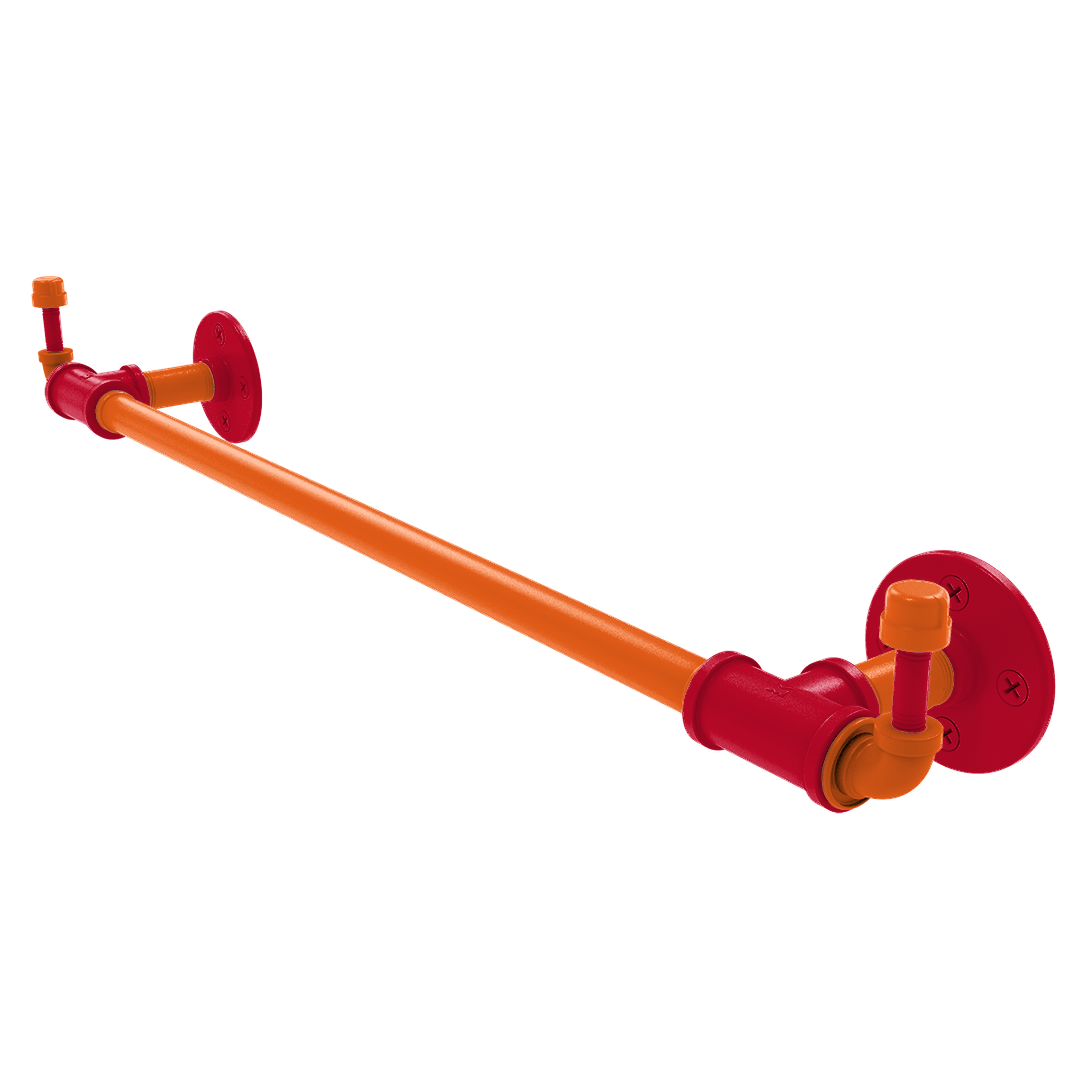 Slapshot Collection Towel Bar with Integrated Hooks Chicago Edition